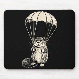 Fallschirmspringender Biber lustiger Fallschirmspr Mousepad