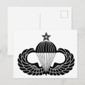 Fallschirmspringer-Abzeichen, Senior Postkarte (Vorne/Hinten)
