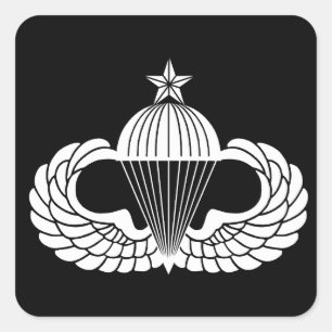 Fallschirmspringer-Abzeichen, Senior Quadratischer Aufkleber