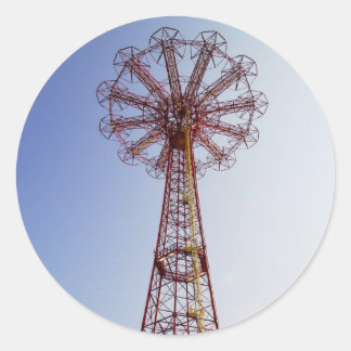 Fallschirmspringer - Coney Island, NYC Aufkleber