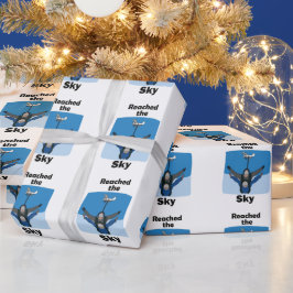 Fallschirmspringer erreichte den Himmel Geschenkpapier