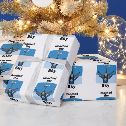 Fallschirmspringer erreichte den Himmel Geschenkpapier (Feiertage)