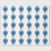 Fallschirmspringer erreichte den Himmel Geschenkpapier (Flach)
