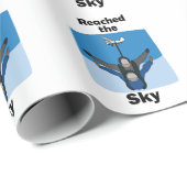 Fallschirmspringer erreichte den Himmel Geschenkpapier (Rolleneckpunkt)