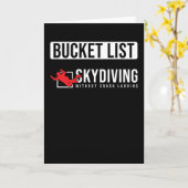 Fallschirmspringer Gift Bucket List Karte (Gelbe Blume)