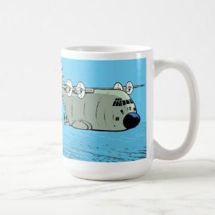 Fallschirmspringer Hercules Flugzeug Cartoon Kaffe Kaffeetasse