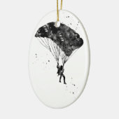 Fallschirmspringer Keramik Ornament (Links)