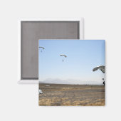 Fallschirmspringer Magnet (Vorderseite/Rückseite)