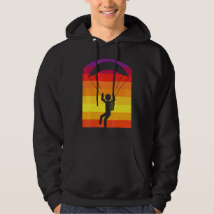 Fallschirmspringer Retro Sonne Skydiver Fallschirm Hoodie