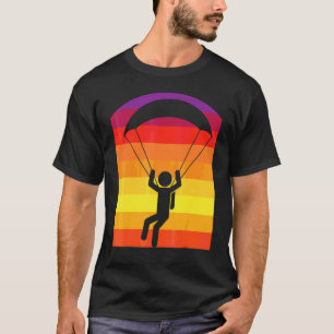 Fallschirmspringer Retro Sonne Skydiver Fallschirm T-Shirt