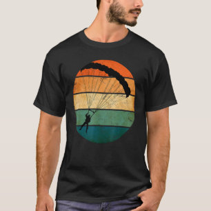 Fallschirmspringer-Silhouette Skydiving Fallschirm T-Shirt