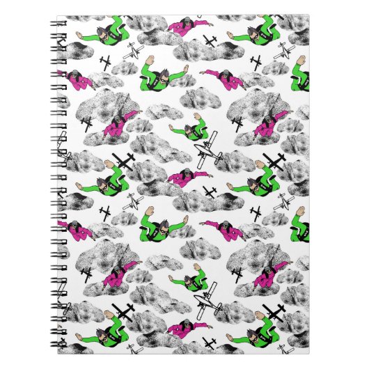 Fallschirmspringer Spiralblock Notizblock (Vorderseite)