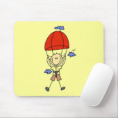 Fallschirmspringer-Stick-Figur Mousepad (Mit Mouse)