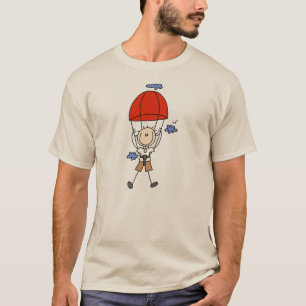 Fallschirmspringer-Stick-Figur T-Shirt