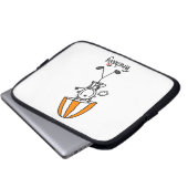 Fallschirmspringer-Strichmännchen Laptopschutzhülle (Vorne Knopf)