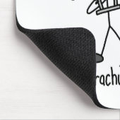 Fallschirmspringer-Strichmännchen Mousepad (Ecke)