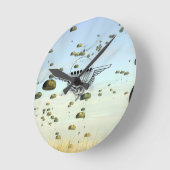Fallschirmspringer-Uhr Runde Wanduhr (Winkel)