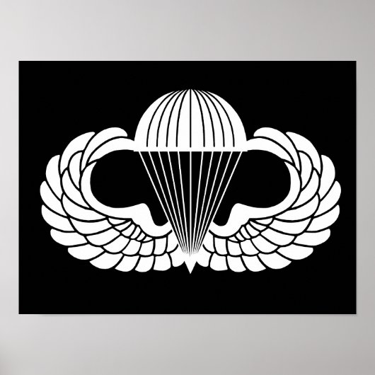 Fallschirmspringerabzeichen Poster (Vorne)