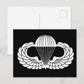 Fallschirmspringerabzeichen Postkarte (Vorne/Hinten)