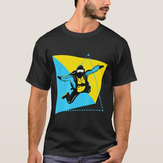 Fallschirmsprung-Grafik T-Shirt (Vorderseite)