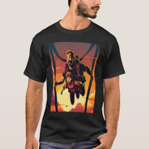 Fallschirmsprungtrainer Sonnenuntergang Fallschirm T-Shirt