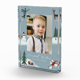 Fallschnnee Weihnachtliches Wunderland Fotoblock