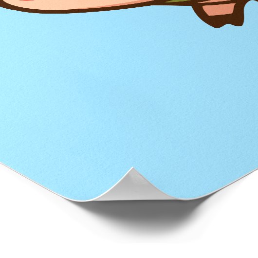 Fallschwein Poster (Ecke)