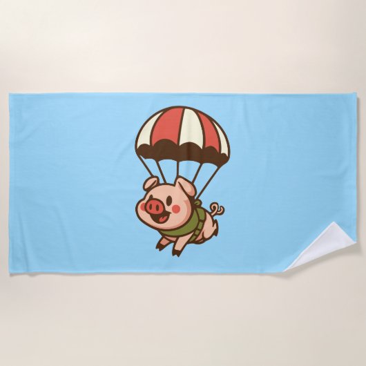 Fallschwein Strandtuch (Vorderseite)