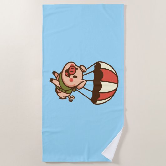 Fallschwein Strandtuch (Vorderseite)