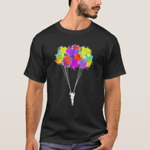 Fallspringen Farb-Spritzer Springender Fallschirms T-Shirt