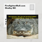 Fallston Firefighter Postcard Postkarte (Vorne/Hinten)