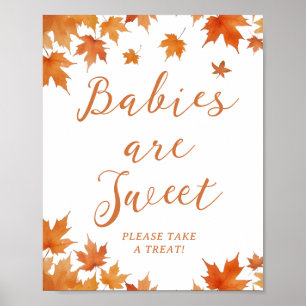Fällt Baby Dusche Babys sind Süße Gunstbezeigung Poster