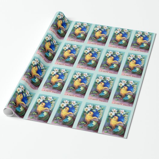 Fallt ein glücklicher Osterkick Geschenkpapier (Ungerollt)