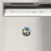 Fallt ein glücklicher Osterkick Magnet (In Situ (Geschirrspüler))
