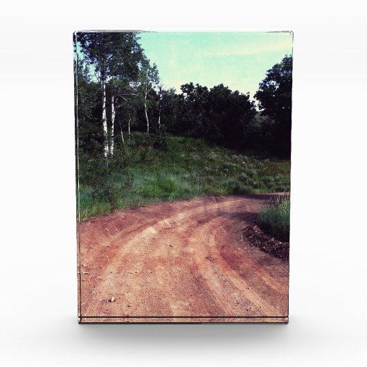 Fallt eine Kurve auf der Straße Fotoblock (Vorderseite)
