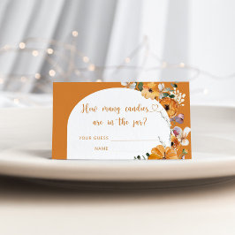 Fällt floraler Kürbis wie viele Bonbons Begleitkarte