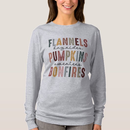 Falltastic Trendy Graphic Long Sleeved T-Shirt (Vorderseite)
