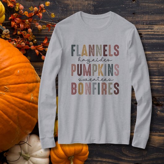 Falltastic Trendy Graphic Long Sleeved T-Shirt