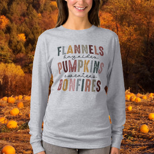Falltastic Trendy Graphic Long Sleeved T-Shirt