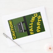 FALLTEILE RECHTECKIGER AUFKLEBER (Umschlag)