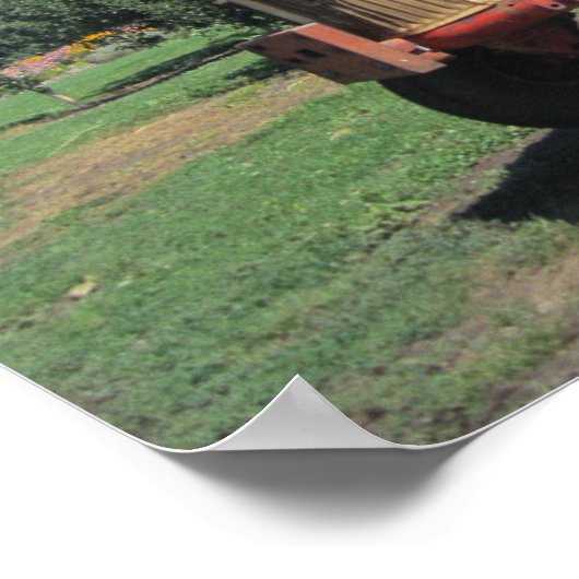 Falltraktor aus den 60er Jahren Poster (Ecke)