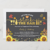 Fallvorrat die Bar-Verlobungs-Partysonnenblume Einladung (Vorderseite)