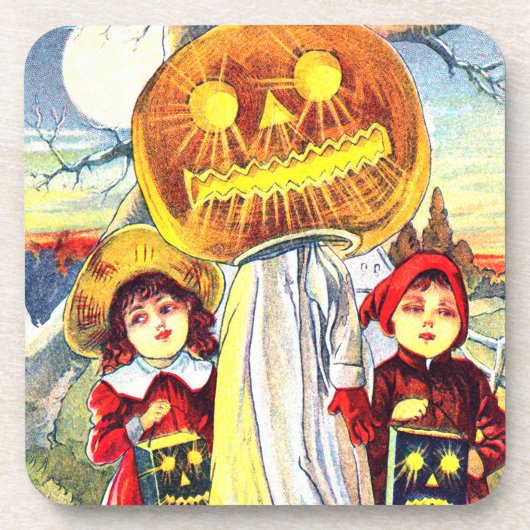 Fallween Pumpkin Ghost Untersetzer (Vorderseite)
