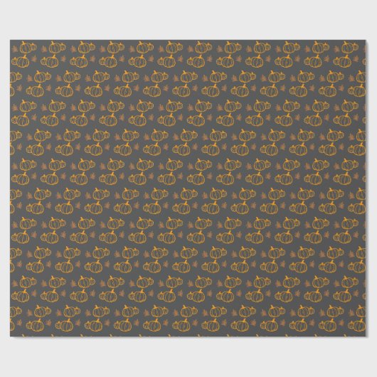 Fallzeit Fun Pumpkins und Blätter Geschenkpapier (Flach)