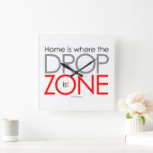 Fallzone für Skydiving Quadratische Wanduhr (Zuhause)