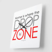 Fallzone für Skydiving Quadratische Wanduhr (Winkel)