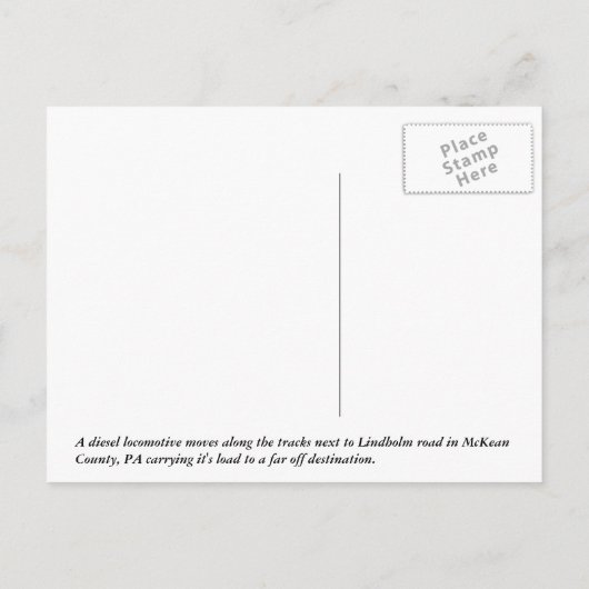 Fallzug in Schwarz und Weiß Postkarte (Rückseite)