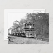 Fallzug in Schwarz und Weiß Postkarte (Vorne/Hinten)