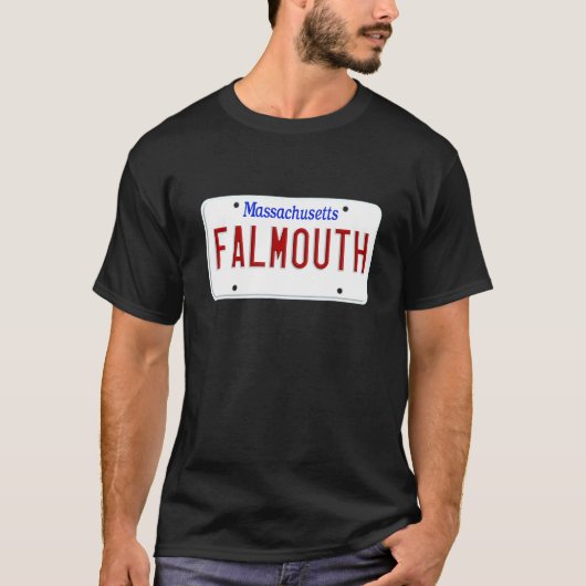 Falmouth Cape Cod Boston Massachusetts License Pla T-Shirt (Vorderseite)