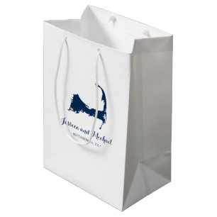 Falmouth Cape Cod Map mit Herz GÄSTE Mittlere Geschenktüte